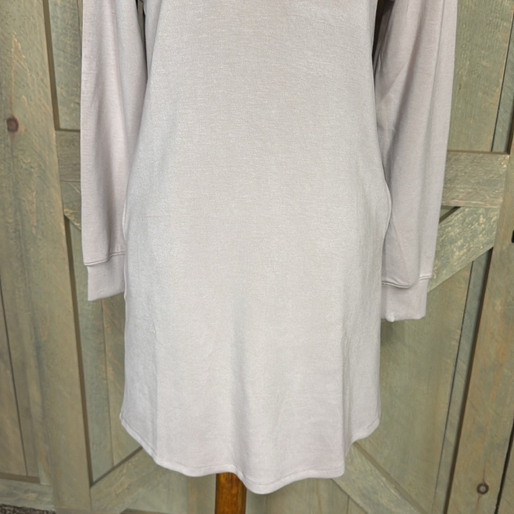 Softies Dreamtech 1/4 zip tunic lounger / dress Size XS Coco / mauve color - Picture 8 of 12